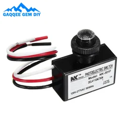 AC110V 220V LED Photoelectric Sensor Switch Light Sense Adjustable High Sensitivity 12S Delay Auto Off