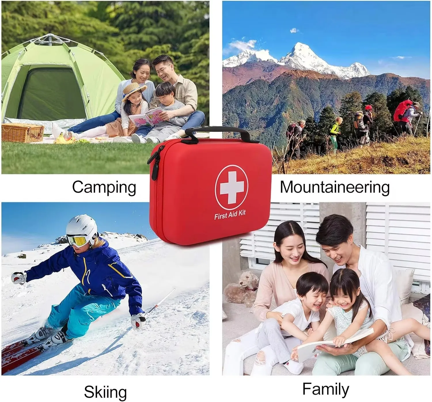 Portable First Aid Kit For Outdoor Adventures, Hiking, Car Traveling, And Camping (First Aid Kit Does Not Include Medication)