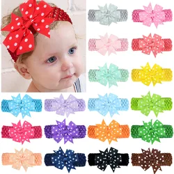 Baby Girl Headband Infant Hair Accessories Band Bows Headwear Dot Newborn Children Gift Toddlers Ribbon Newborn Cloth Bowknot