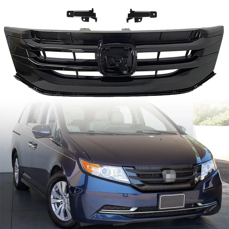 

Решетка радиатора (гриль) верхняя передняя глянцевая черная для Honda Odyssey EX LX 2014-2016 годов
