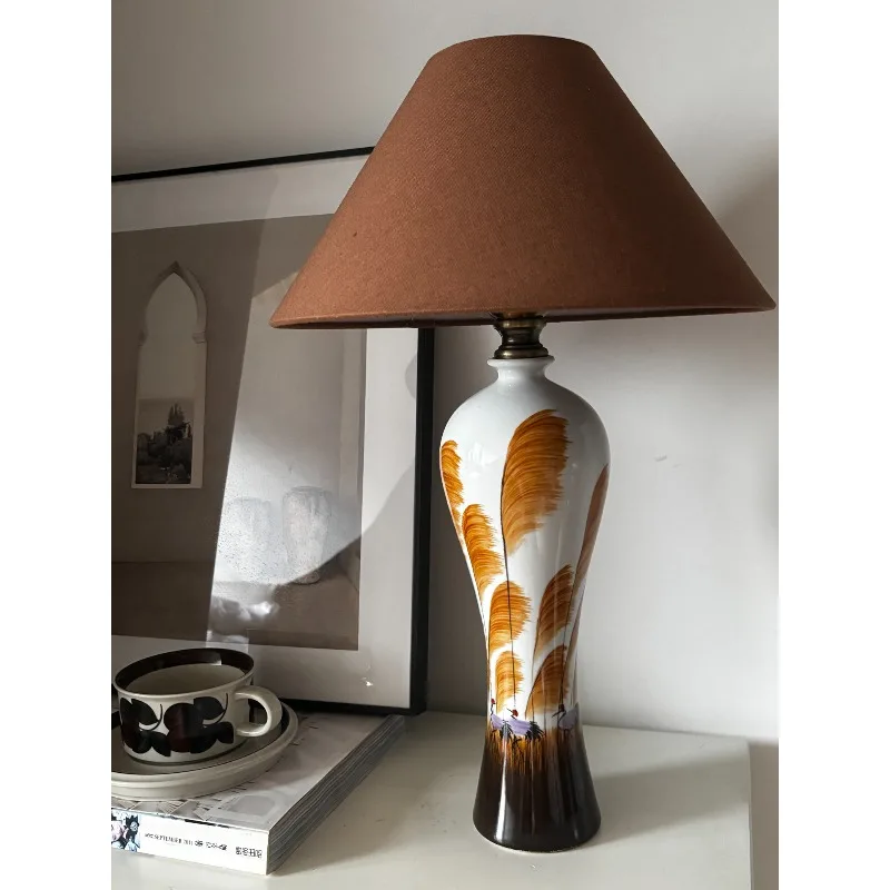 Table lamp bedside table lamp new national style table lamp new oriental culture living room study intelligent remote control ta