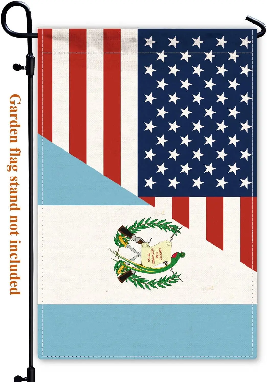 Guatemala USA Friendship Garden Flag,12x18 in Heavy Duty Guatemalan UK America US Outdoor Banner for Patio Yard with Double Side