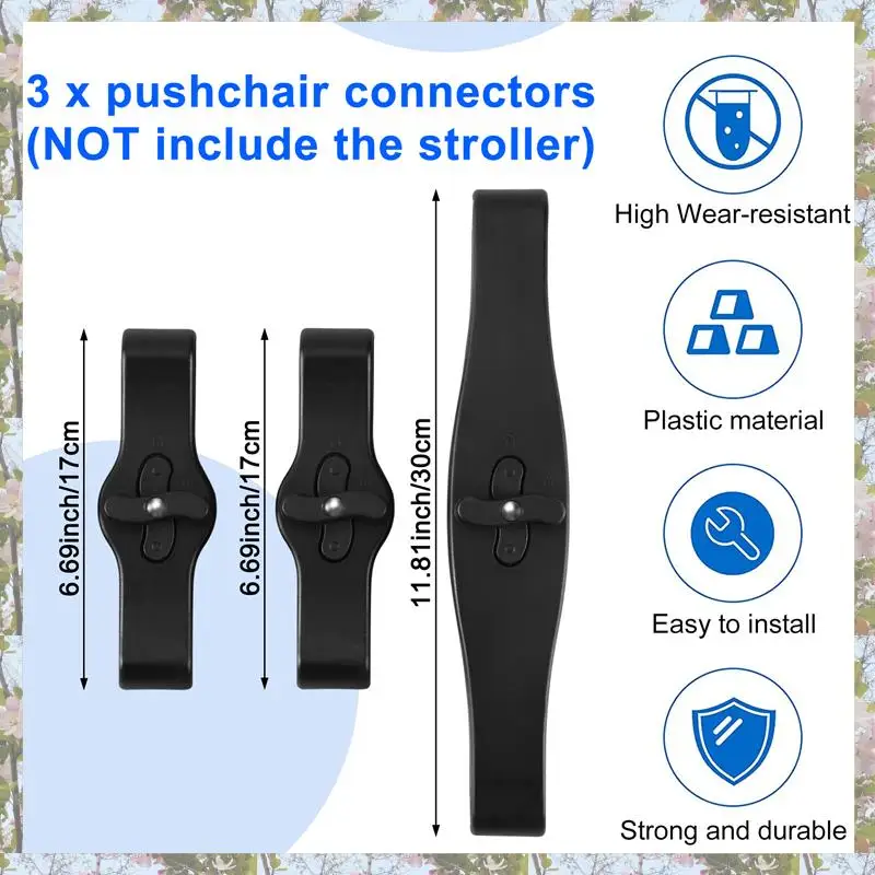 T84C-3Pcs acoplador casquillo insertar en los cochecitos para bebé Yoya cochecito conector adaptador hacer YOYO en cochecito gemelos