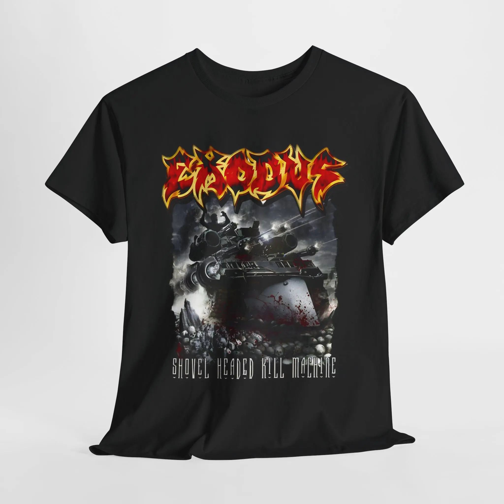 Exodus Shovel Headed Kill Machine Band Album T shirt Metal Rock Music sizes S 5XL unisex heavy cotton tee