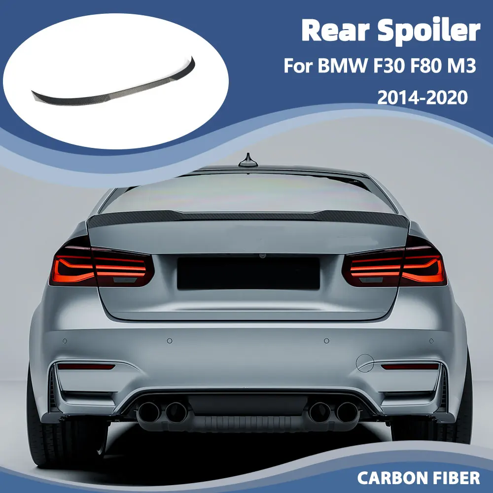 

Car Rear Trunk Spoiler Wing for BMW 3 Series F30 F80 M3 Sedan 2014-2020 Rear Spoiler Boot Lip Wing Lip Carbon Fiber