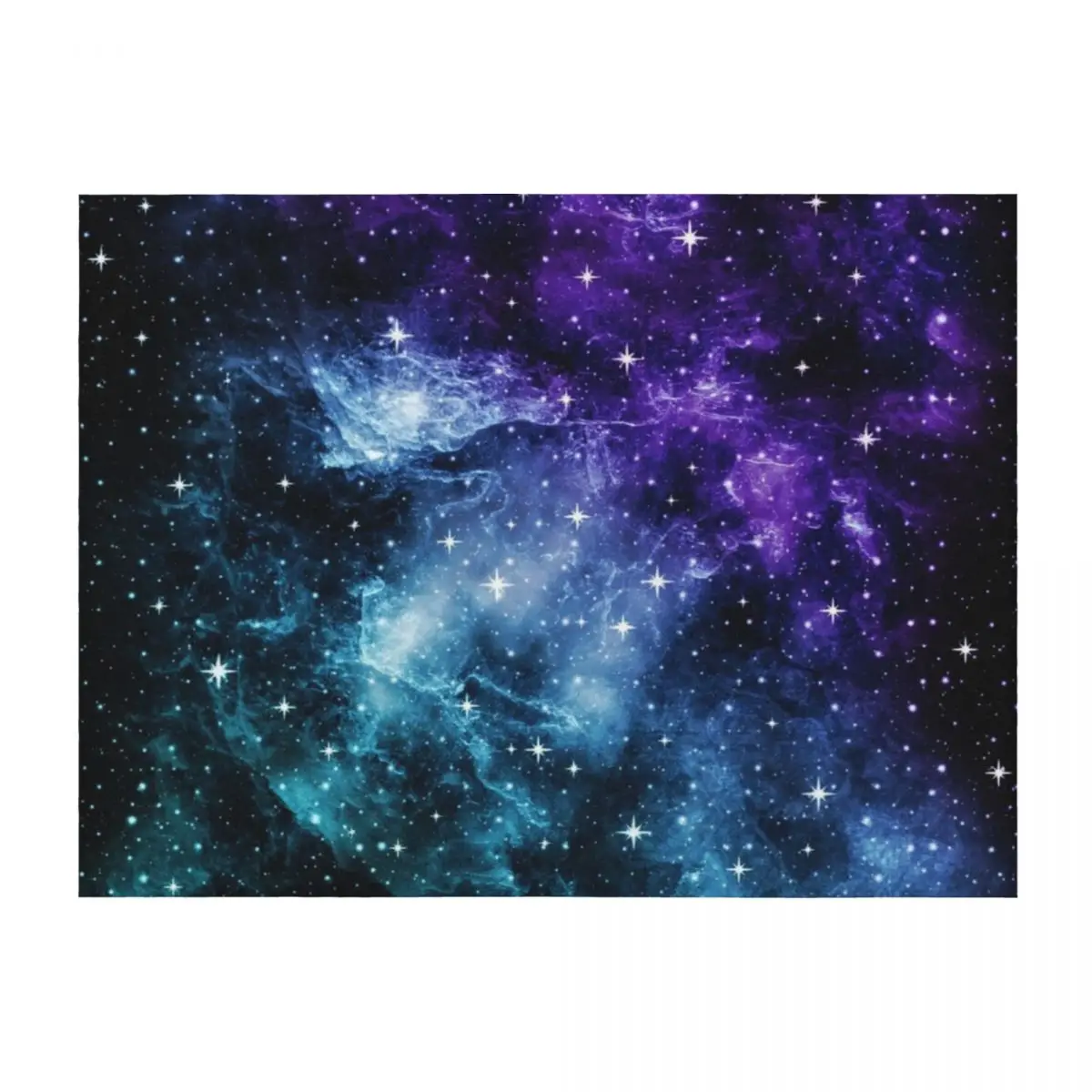 

Purple Teal Galaxy Nebula Dream #1 #decor #art Throw Blanket Warm Decoratives Bed linens Plaid Blankets