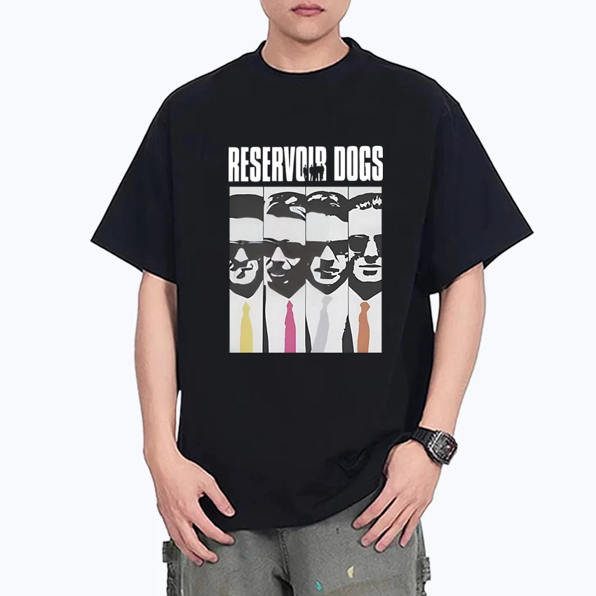

High Quality Reservoir Dog Print Tee shirt Oversized t-shirt 100% Cotton Men Women short sleeve t-shirts Unisex Casual clothing
