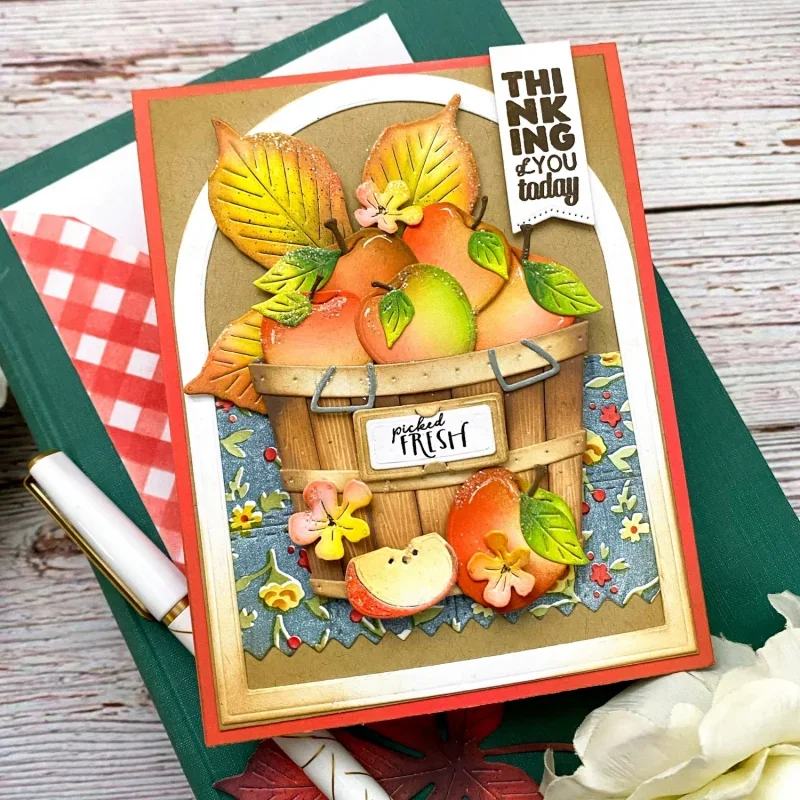 

Craft metal cutting dies cut die mold Apple branch decoration Scrapbook paper craft knife mould blade punch stencils dies