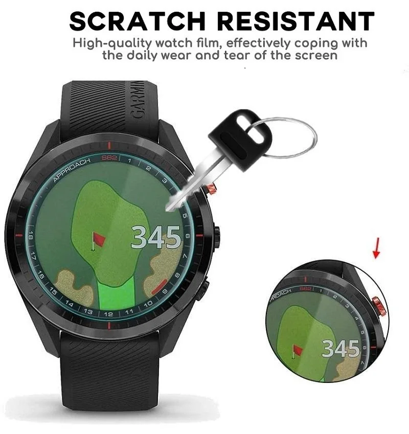 Protetor de tela inteligente para garmin, película protetora de vidro temperado, para ativo s62, s60, s40, 5pcs