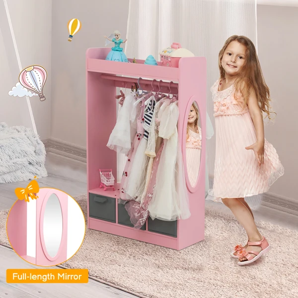 Kids Dress-Up Closet with Mirror