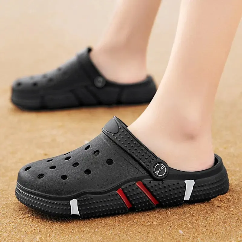 Summer Men Women Slippers Outdoor Garden Shoes Clogs Quick Dry Beach Slippers Massage Mules Flip-Flops Indoor Home Slides Loafer