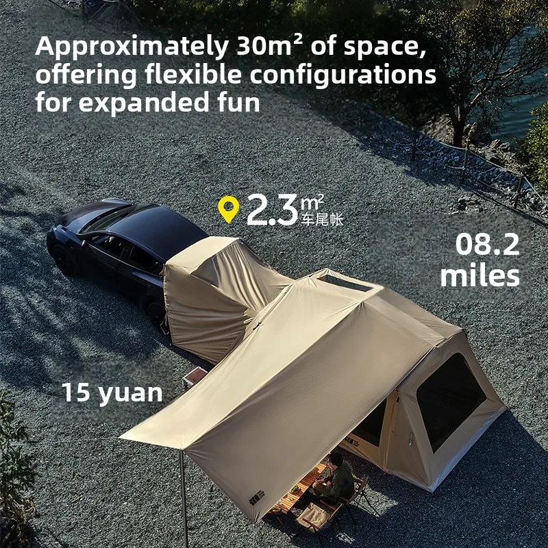

Надувная палатка-туннель для автомобиля, быстросборная, складная, портативная, для кемпинга, пляжа, семейного отдыха, 4 сезона, с защитой от УФ-излучения, водонепроницаемая, в виде беседки