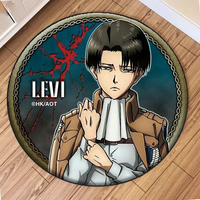 Attack on Titan Round Carpet Japan Cartoon Rugs Eren Levi Armin Arlert Erwin Living Room Bedroom Floor Decorative Rugs Washable