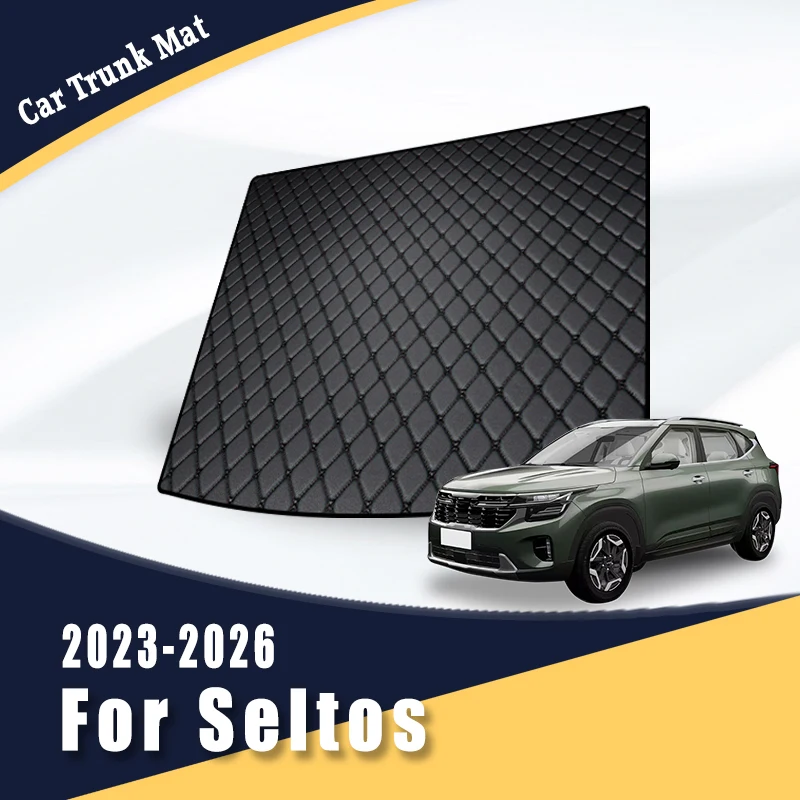 

Ковры в багажник, автомобильные коврики для Kia Seltos 2023 2024 2025 2026, автоаксессуары, задние боковые коврики, водонепроницаемые, защитные автомобильные коврики