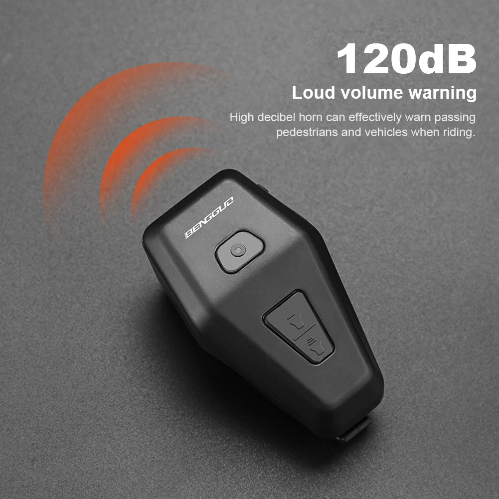 1-5 قطعة جرس الدراجة الكهربائية مع إنذار مضاد للسرقة دراجة نارية القرن الكهربائي USB قابلة للشحن الدراجة جرس تحذير الدراجة الملحقات
