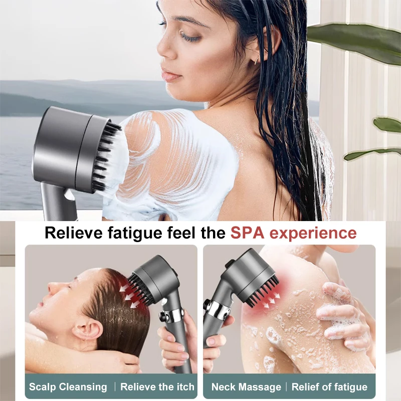 5in1 Shower Filter Four Modes Bathroom Accessories Head Massage Showerhead Replete for Shower Heads Knobs Showers Parts Fixture