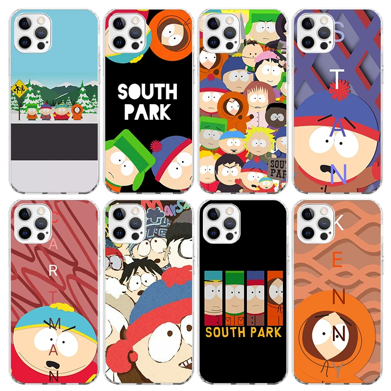 Cartoon S-South P-Parkes Phone Case For Apple iPhone 11 13 14 15 16 12 Pro Max SE X XR XS 7 8 Plus Pattern Soft TPU Back Cover 1