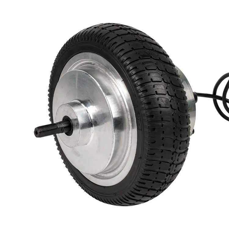 9.5 Inch Solid Tire 48V 500W 800w 1000w 100N.M 150N.m 7-10km/h Electric BLDC Wheel Geared Hub Motor With Electromagnetic Brake