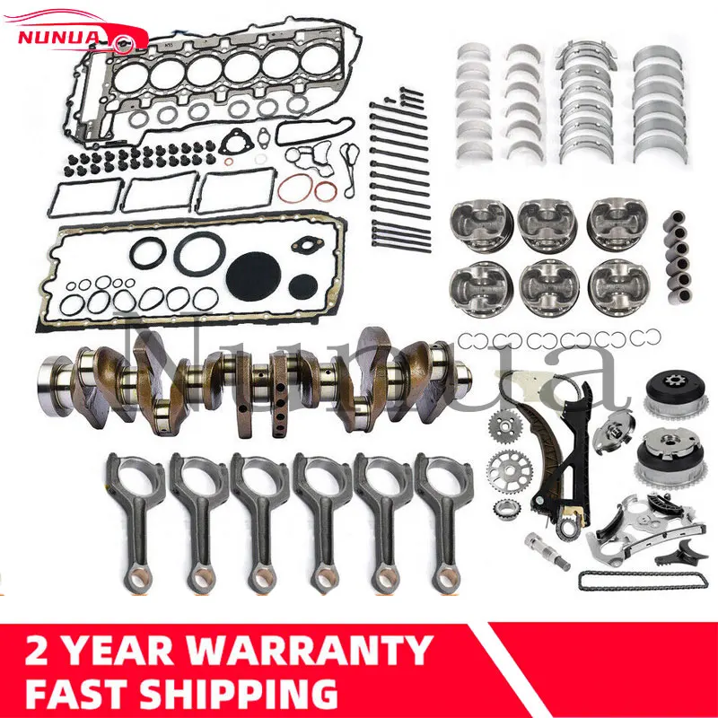 N55 3.0L Engine Overhaul Rebuild Kit -Crankshaft / Con Rods / Timing Set For BMW 11117530262 11117587168 11118618864 11122165470