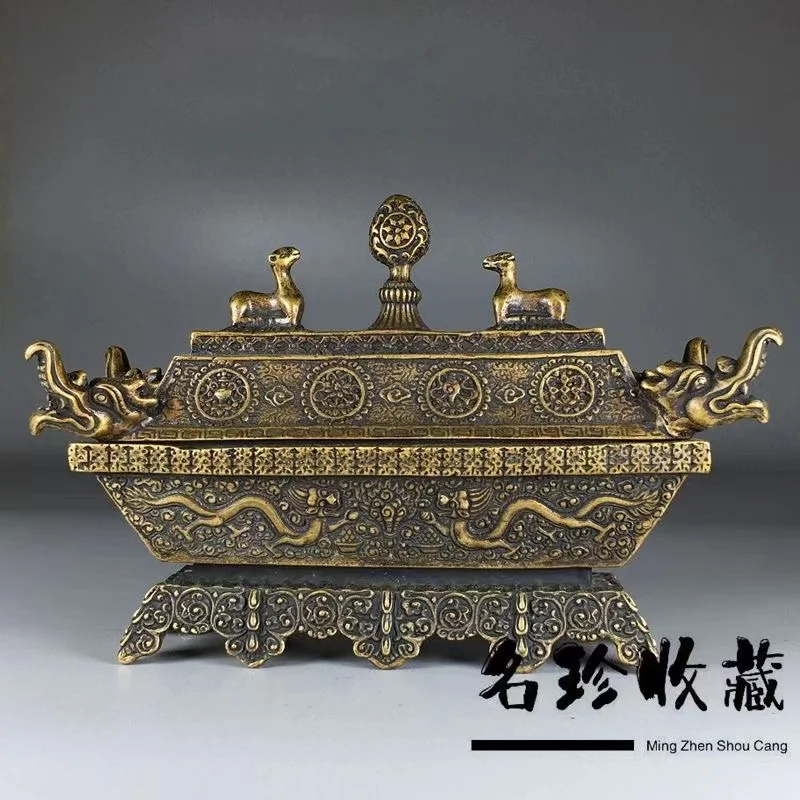 

Collectable Qing Dynasty Tibet copper Dragon Incense Stove\Censer,Decoration