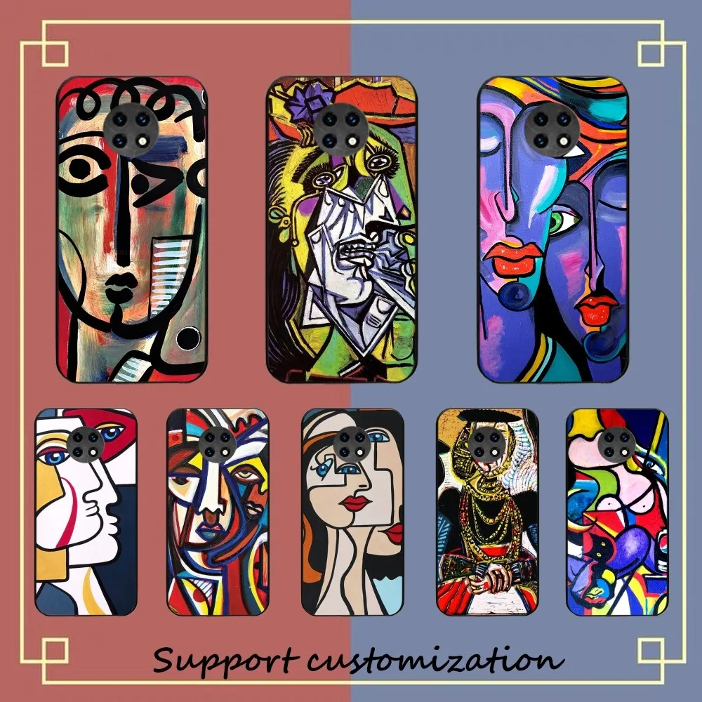 Picasso abstract Art painting Phone Case For Redmi 5 6 7 8 9 10 plus pro 6 7 8 9 A GO K20 K30 K40 pro plus F3 Fundas