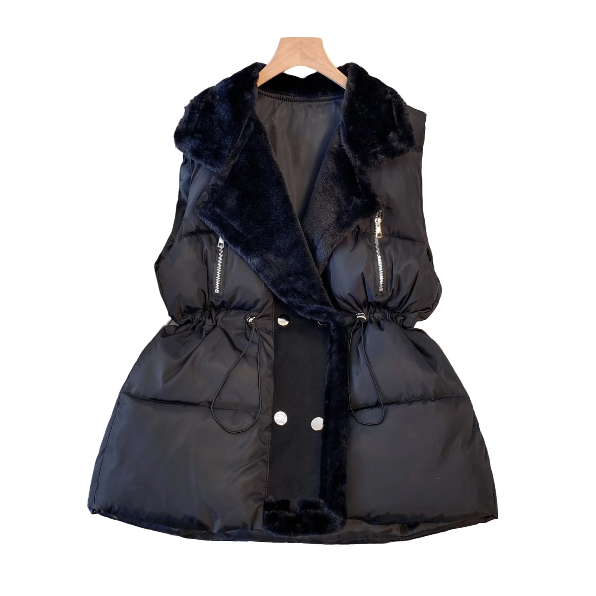 Plus Size Vrouwen 2023 Nieuwe Sle Down Katoenen Vest Svel Bovenkleding Veelzijdige Afslanken Jaet Kraag Ritssluiting