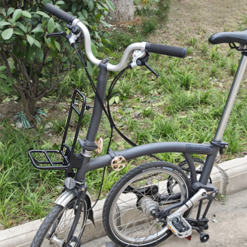 Aluminum alloy front shelf small cloth folding bicycle national cloth modification accessories pig nose rack can add straps