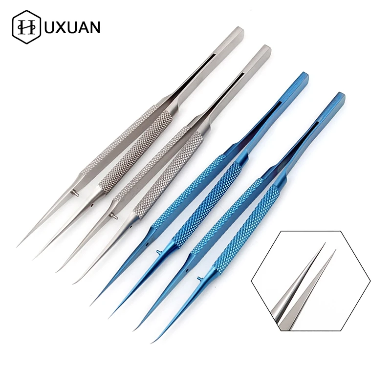 Stainless Steel Tweezers Precision Fly Line 0.15mm Fingerprint Electronic Components Straight/Curved Tip Tweezers