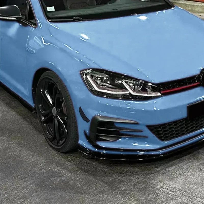 

Car Front Bumper Spoiler Splitter Cover Side Lip Splitter Trim For VW Golf 7.5 Golf 7.5 GTI 2017-2019 Glossy Black