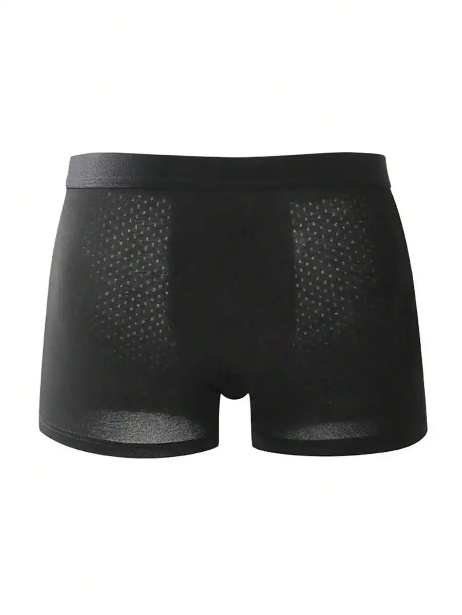

Mens Breathable Semi-Mesh Boxer Briefs Comfort Summer Underwear