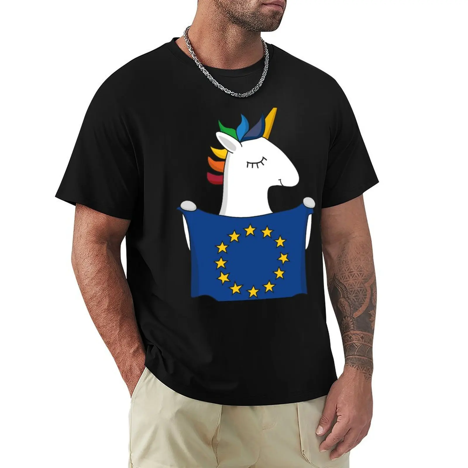 

Europe unicorn T-Shirt plus size tops anime clothes graphics vintage clothes workout shirts for men