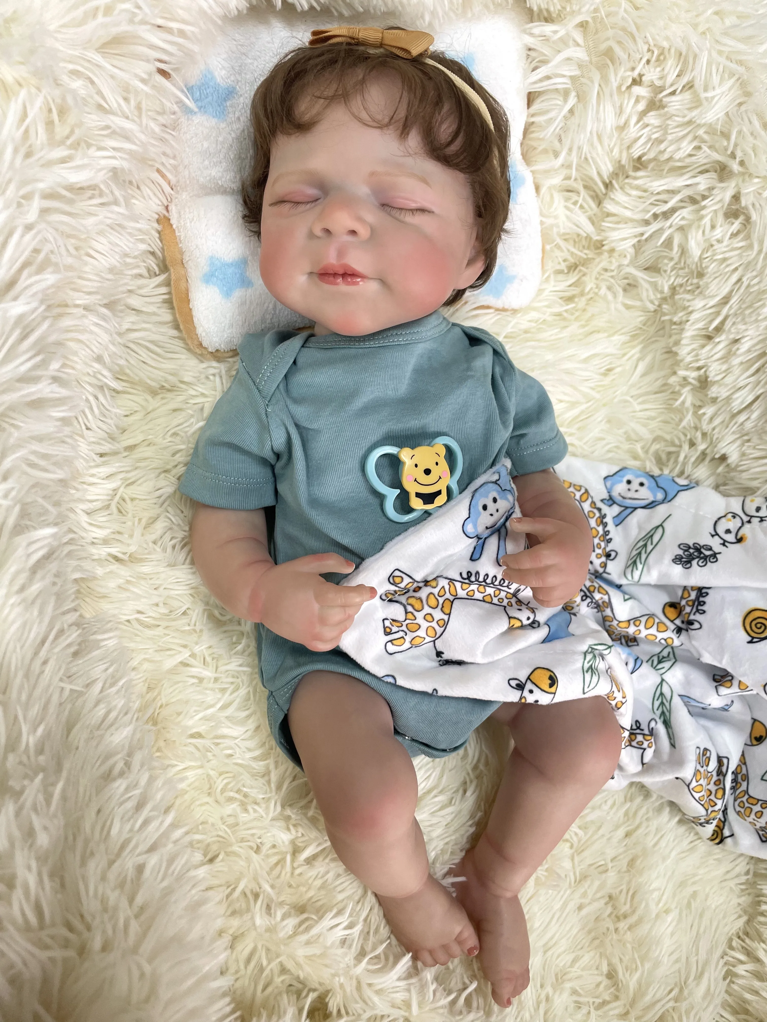 Cokela 50CM Pełne ciało Miękki silikonowy winyl Reborn Maddie Doll Ręcznie szczegółowe malowanie z widocznymi żyłami Realistyczny odcień skóry 3D