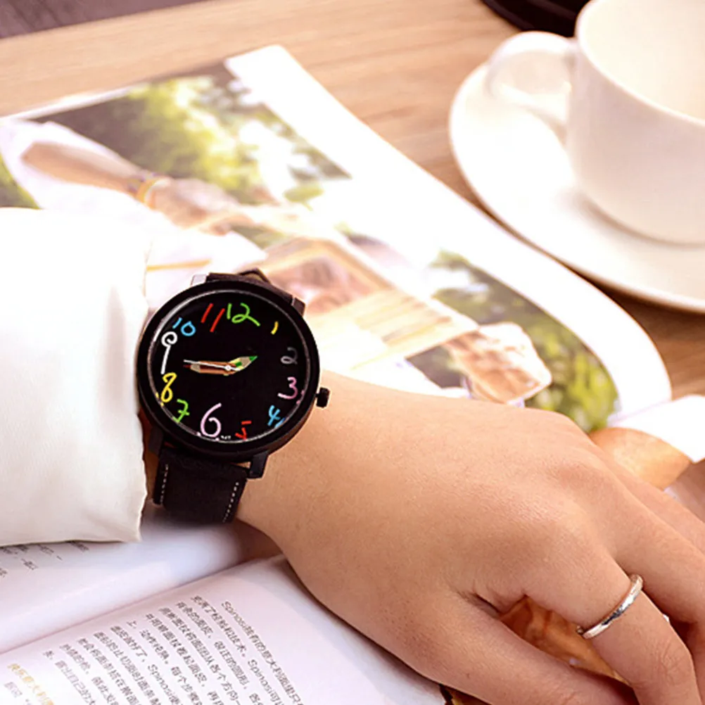 1Pcs Cartoon Watch Waterproof Quartz Wrist Watch for Fashion Printed Dial Adjustable Strap School 's Day