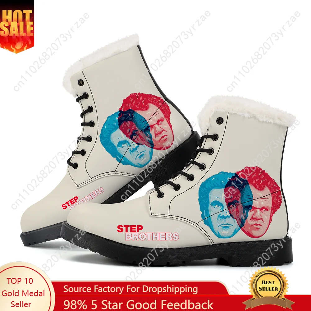 

Step Brothers Plush Boot Men Women Teenager Casual Shoe Outdoor Warm Boot High Quality Personalized Pattern Custom Made Shoes