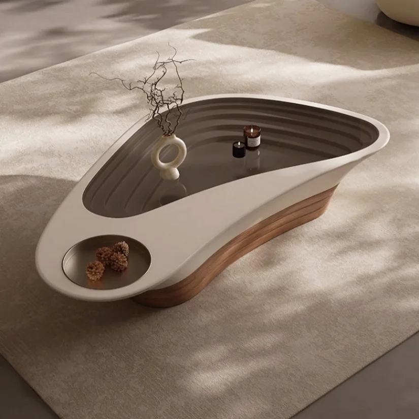 

Home Light Luxury High-end Minimalist Living Room Designer Creative Irregular Coffee Table