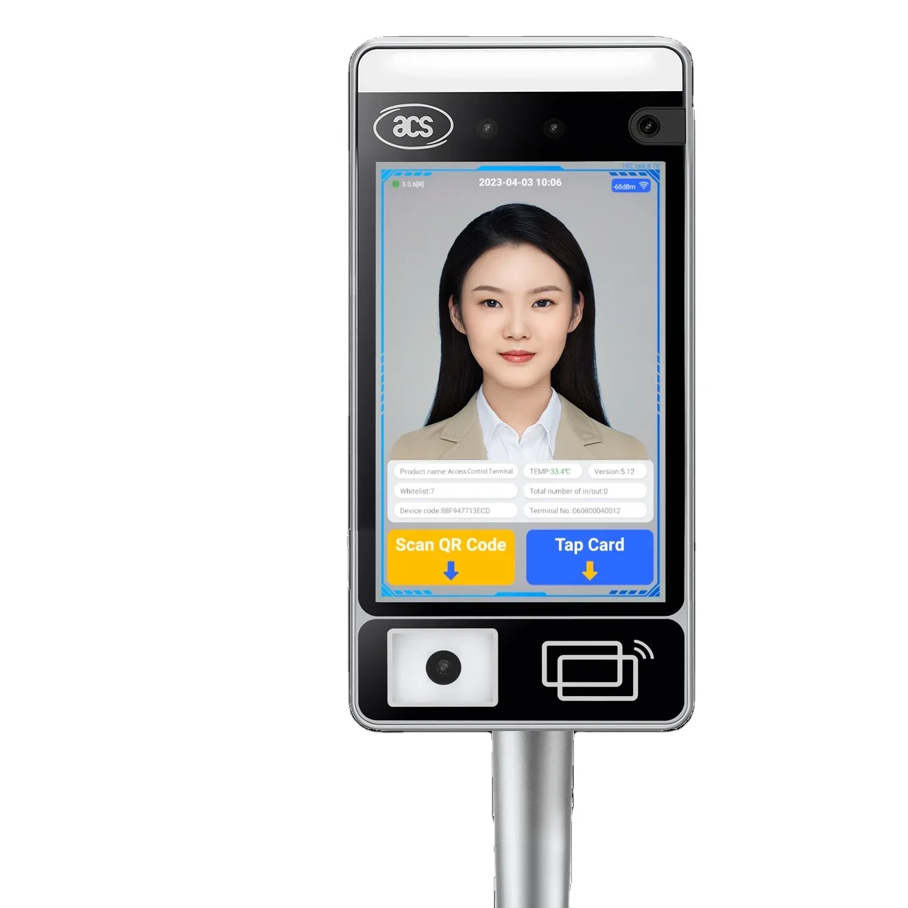 Face Recognition Time And Attendance System Facial Temperature Biometric Machine With Access Control Rfid Door Cards Reader