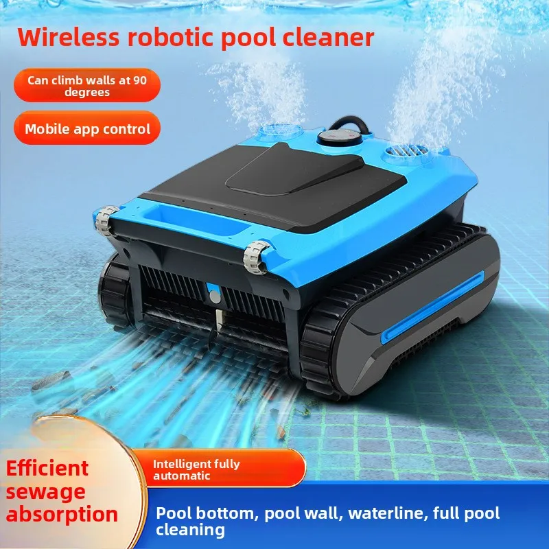 Robotic Pool Cleaner Wireless Automatic Underwater Vacuum for Swimming Pool Hot Tub Spa