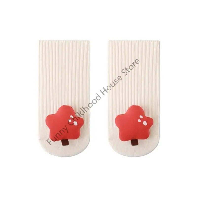 

D0LA 1 Pair Infant Anti Skid Socks Soft & Breathable Cotton Socks Floor Socks Warm Spring Autumn Footwear for Kids