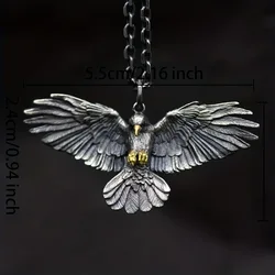 New Fashion Exquisite Retro Viking Falcon Pendant Eagle Wings Necklace For Trendy Hip Hop Men And Women Jewelry Gift Wholesale