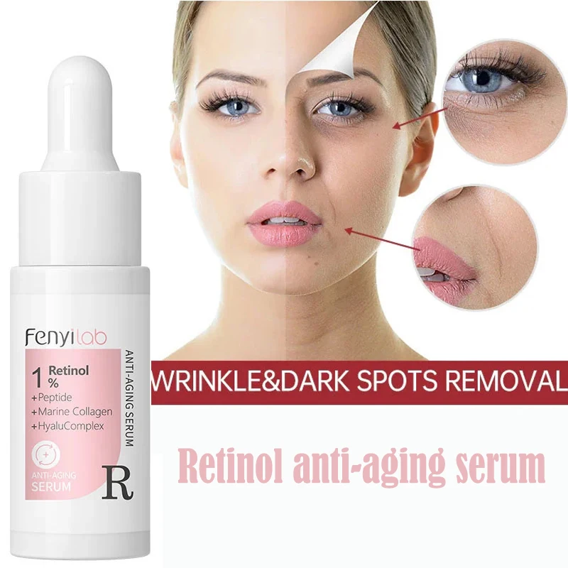 Retinol Face Serum Anti Wrinkle Face Serum Remove Dark Spots Pigment Shrink Pores Firmer Moisturizing Collagen Facial Care