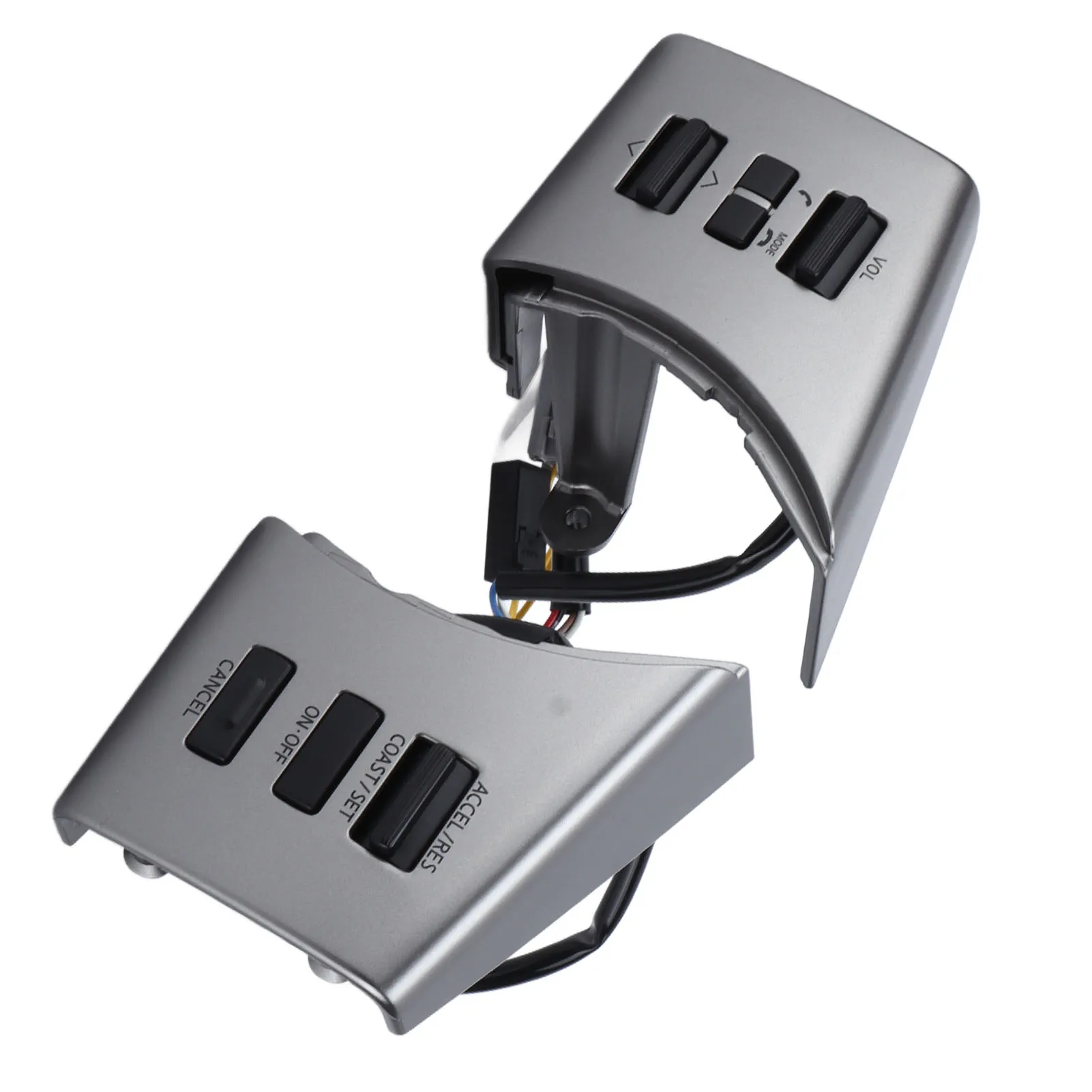 Radio Volume Control Switch High Temperature Resistant Anti Fade Steering Wheel Switches Good Adhesion ABS for Car Adaptations