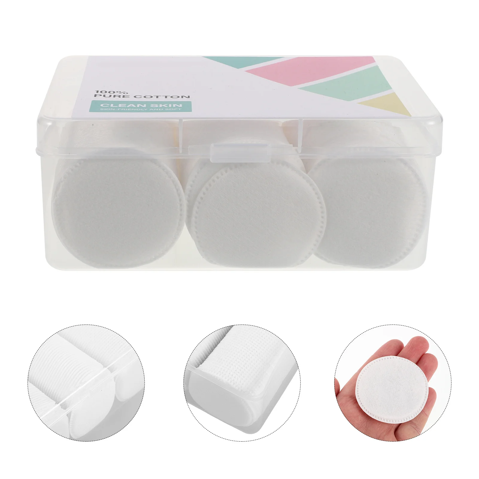 แผ่นสำลีแบบใช้แล้วทิ้งสามชั้น สำหรับเช็ดเครื่องสำอางบนใบหน้า แผ่นทำความสะอาดผิวหน้าและรอบดวงตา นุ่ม ใช้ได้ทุกที่ ทุกเวลา สำหรับการเดินทาง ผลิตภัณฑ์ความงามที่จำเป็น