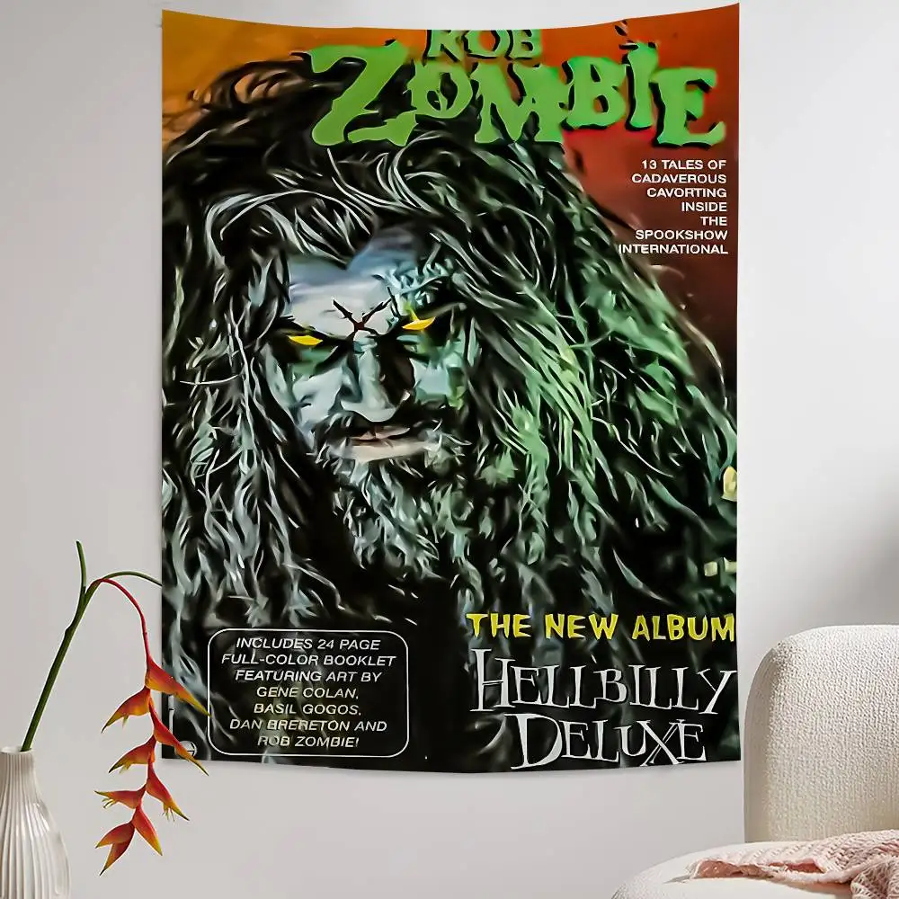 R-Rob BAND Z-Zombie Anime Tapestry Hanging Tarot Hippie Wall Rugs Dorm Home Decor