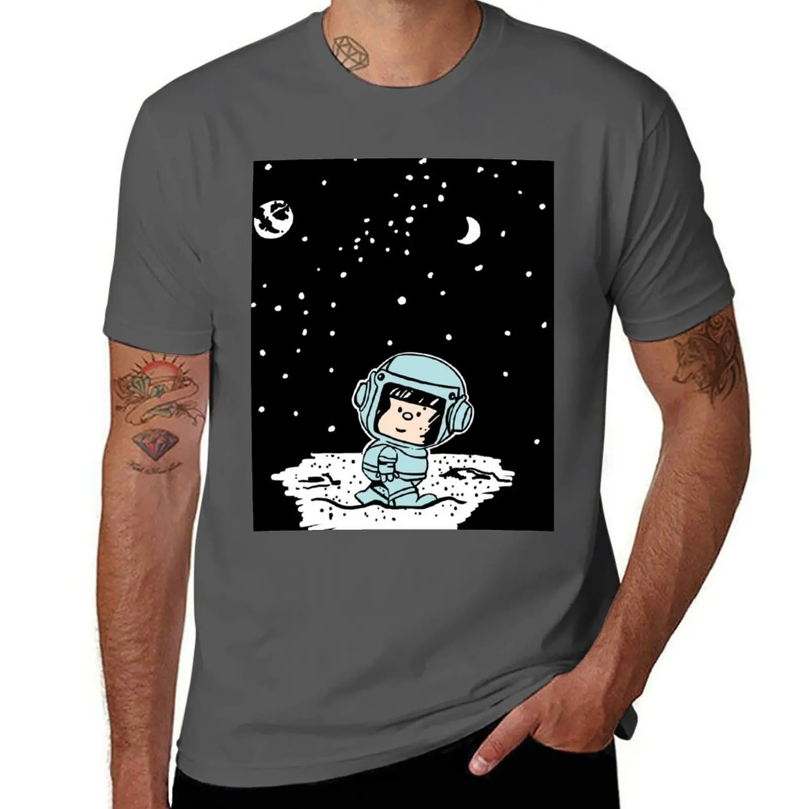 

Футболка Lunatic mafalda, мужские хлопковые забавные футболки для мужчин, хлопковая футболка