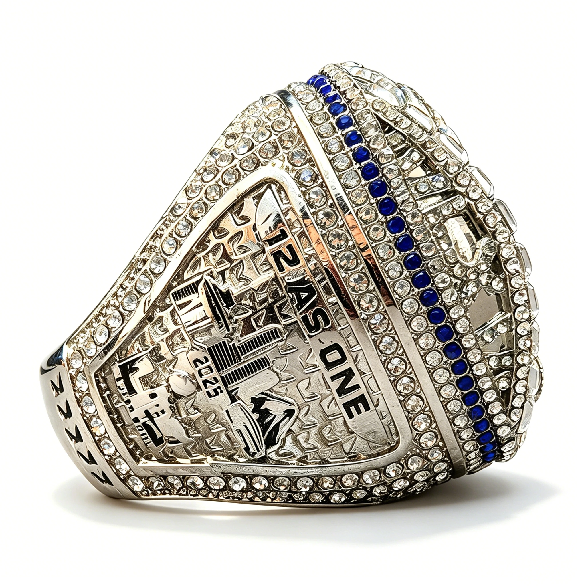 1PC 2025 Championship Style Ring accessories Stainless Steel Alloy rugby Fan Collectible Jewelry fans gift