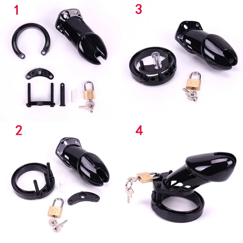 Male Chastity Cage Device with Penis Ring Cock Cages Men Virginity Lock Chastity Lock Belt Cock Ring Adult Game Products Sex Toy