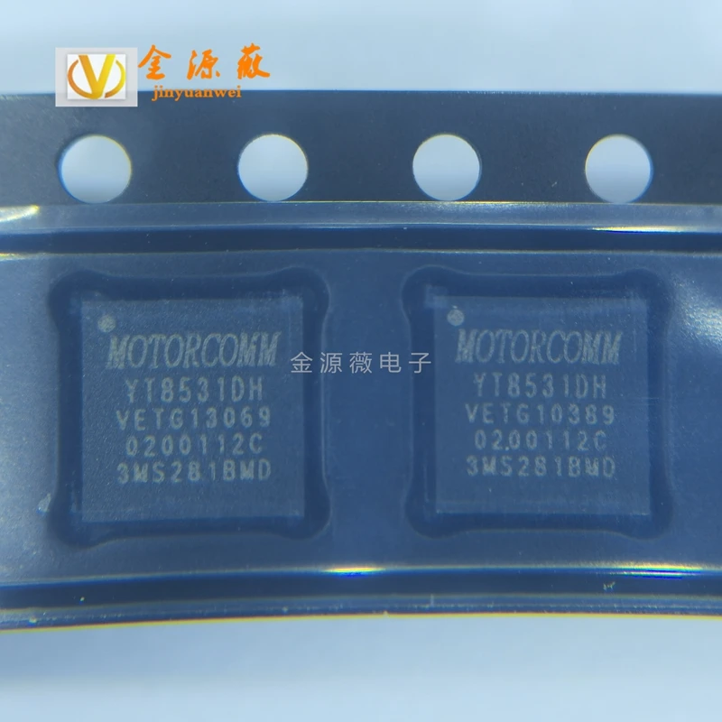 YT8531DH-CA QFN-40(5x5) Ethernet transceiver MAC interface RGMII 1.8V; 2.5V 3.3V -40℃ to +85℃
