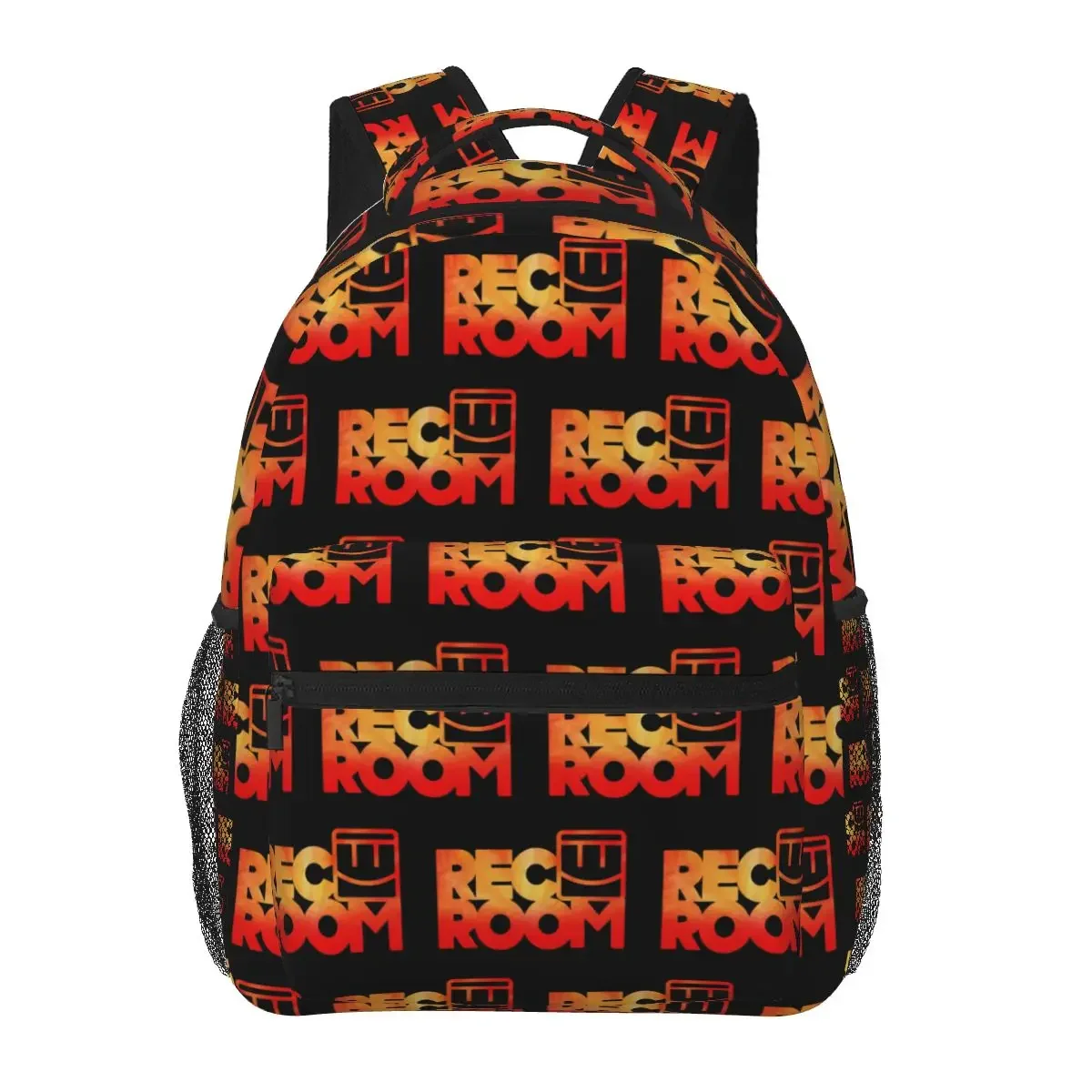 Painted Rec Room Logo Backpacks Boys Girls Bookbag Students School Bags Cartoon Laptop Rucksack Shoulder Bag Large Capacity