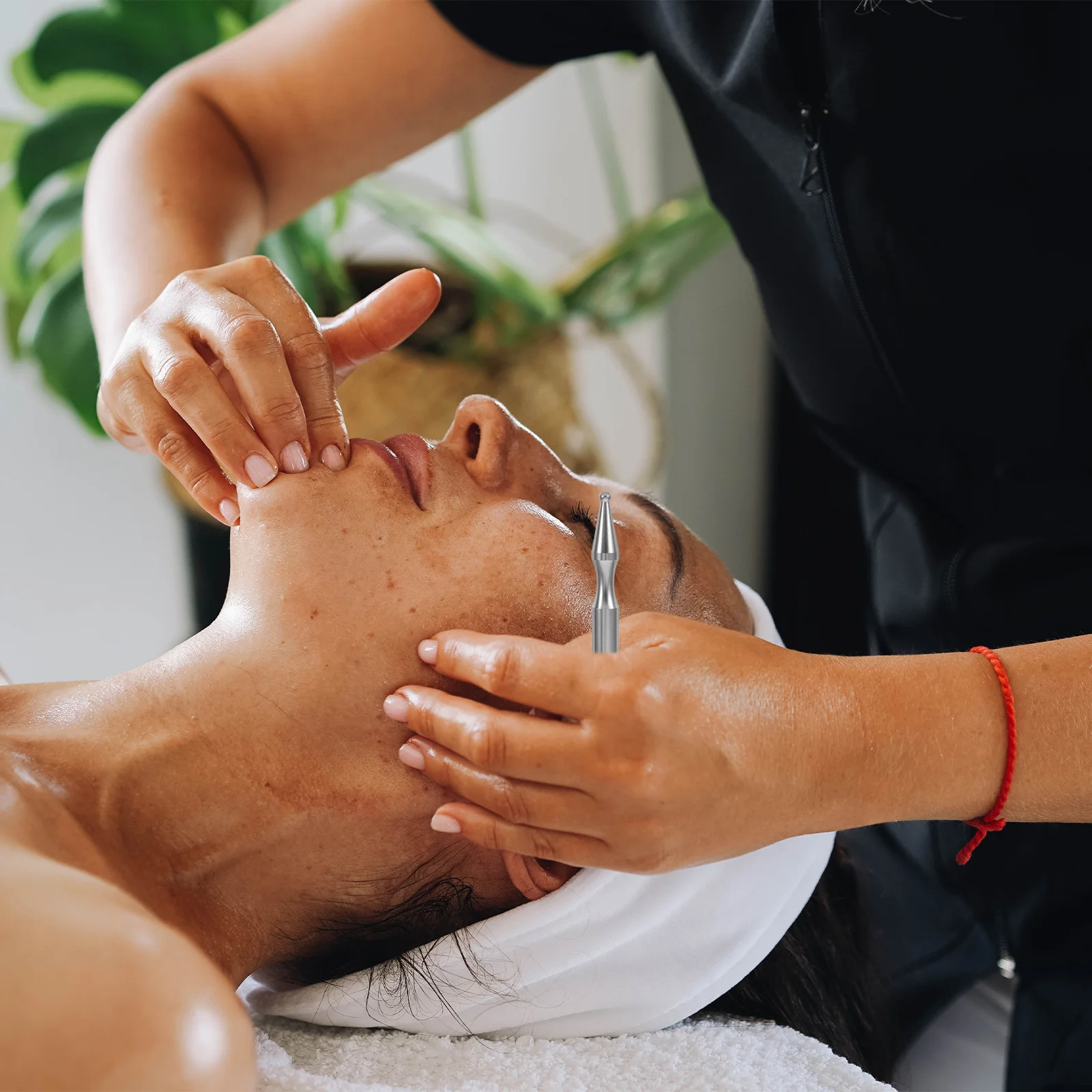 أداة تدليك الأنسجة العميقة من الفولاذ المقاوم للصدأ لتخفيف نقطة الزناد والرقبة والظهر والساقين والقدم والوجه عصا استرخاء العضلات المحمولة #2