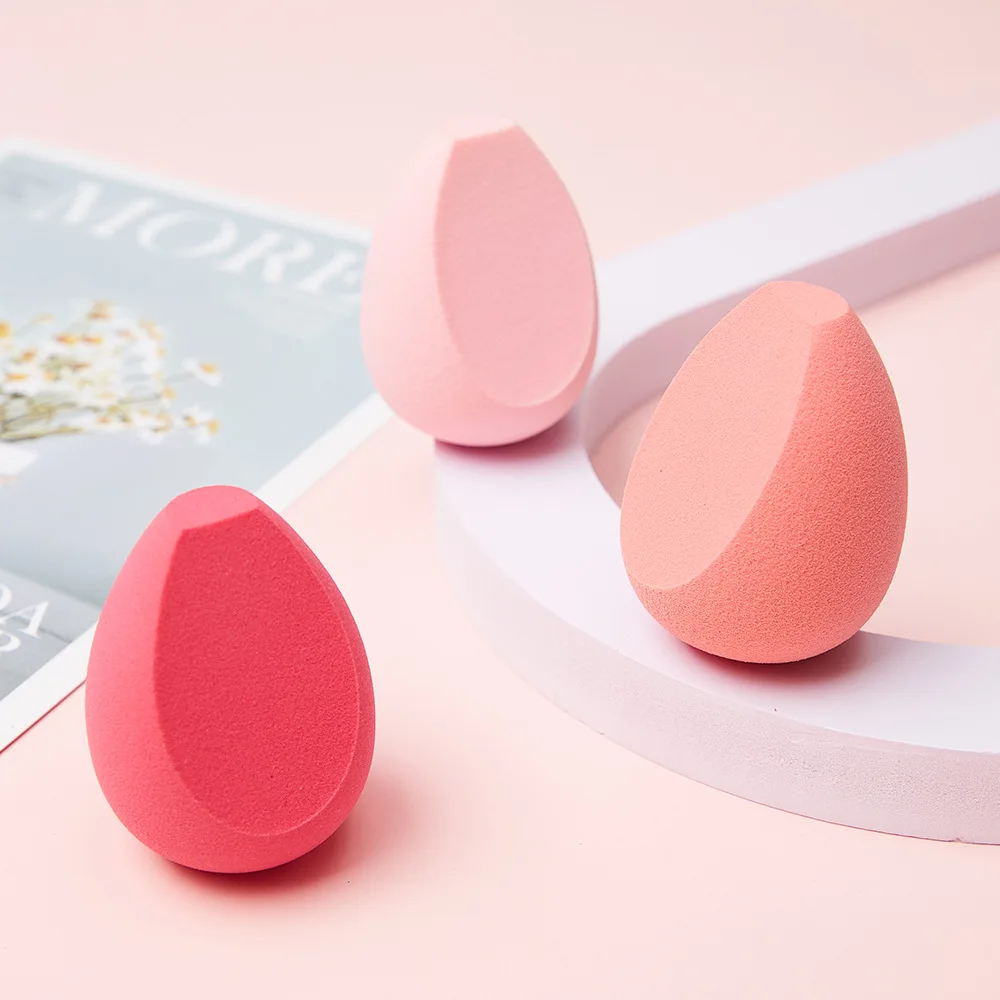 3 Pcs Set Beauty Sponge Face Puff Gourd Water Drop Roket Shape Wet And Dry Use Makeup Tool